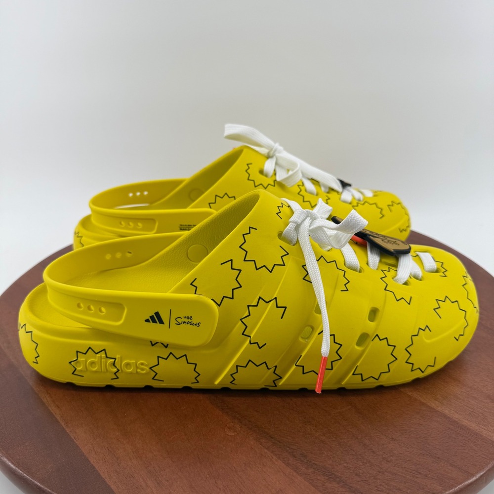 Adidas x The Simpsons Adilette Clog Lisa Simpson Yellow HQ2580 Men 13
